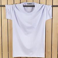 7 colors S-7XL Hot Sale Men\'s Plus Size Casual/Daily Simple Summer T-shirtSolid Print Round Neck Short Sleeve Cotton Medium