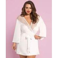 7 Til Midnight Satin&Eyelash Lace Robe