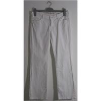7 for all mankind bootcut white jeans size 1012 leg length 30