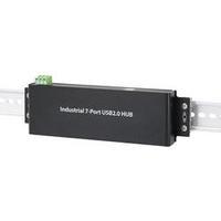 7 ports USB 2.0 hub for industrial applications Renkforce Black