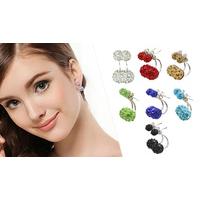 7 Pairs of Simulated Crystal Ball Earrings