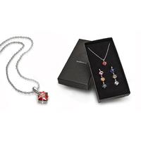 7 Squared Pendants With Crystals From Swarovski