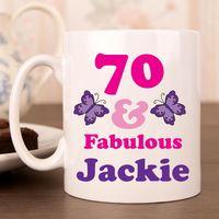 70 And Fab Birthday Mug For Her