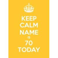 70th yellow seventieth birthday card