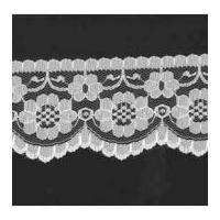 70mm Flat Nylon Lace Trimming White