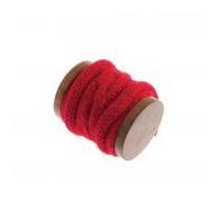 70mm Cable Knitted Trimming 1m Red