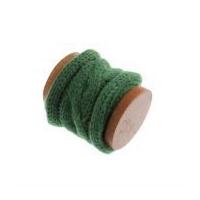 70mm Cable Knitted Trimming 1m Green