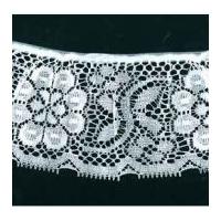 70mm frilled gathered nylon lace trimming white