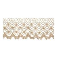 70mm Essential Trimmings Cotton Lace Trimming Natural Cream