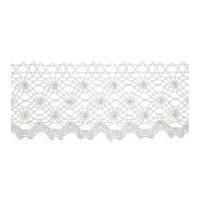 70mm Essential Trimmings Cotton Lace Trimming White