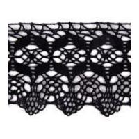 70mm essential trimmings cotton lace trimming black