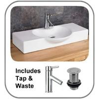 705cm counter top aprilia wash basin top mounted mixer tap and push cl ...