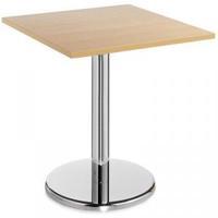 700mm Square Bistro Table Beech Chrome