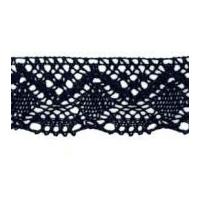 70mm Cotton Lace Trimming Black