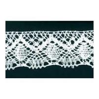 70mm Cotton Lace Trimming White