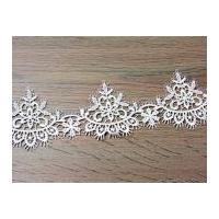 70mm Delicate Guipure Edging Couture Bridal Lace Trimming Ivory