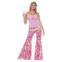 70s 60s FLOWER POWER bell bottom TROUSERS pants 8 10 12