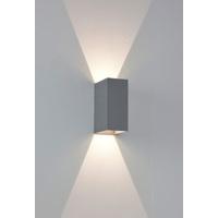 7060 Oslo 160 LED Outdoor Wall Light in Painted Silver