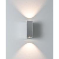 7044 bloc double bathroom wall light in painted silver