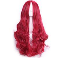 70 Cm Harajuku Anime Cosplay Wigs For Women Ladies Long Full Curly Sexy Synthetic Hair Red Wig