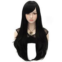 70cm Style Natural Straight Fashion Women Party Wigs Heat Resist Synhtetic Cosplay costume Wig Black