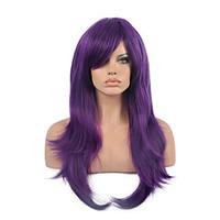 70 Cm Harajuku Anime Colorful Cosplay Wigs Young Long Curly Synthetic Hair Wig Purple Wigs