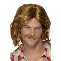 70s Super Trouper Wig & Moustache