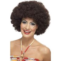 70\'s Brown Curly Afro Wig