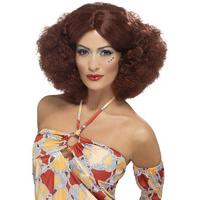 70s auburn afro wig with parting