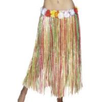 70cm multi colour ladies hawaiian hula skirt