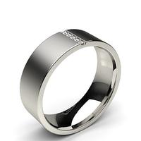 7.00mm Studded Comfort Fit Mens Wedding Band