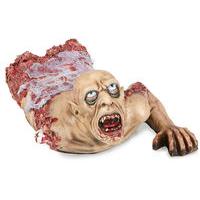 72cm Crawling Zombie Bust With Gauze Decoration
