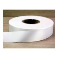 72mm Budget Acetate Satin Ribbon White