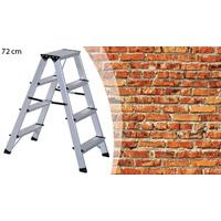 72 cm Folding Aluminium Ladder A-type-Silver