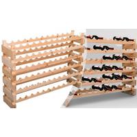 72 bottle 6 tier standing fir wood wine rack