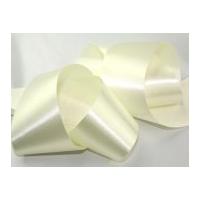 72mm Romandus Fused Edge Craft Ribbon 50m Cream