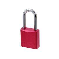 7240 hb40 aluminium padlock 40mm long shackle red keyed tt0216262