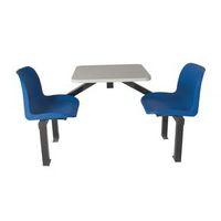 725 x 1690 x 530 standard cateen furniture 2 seat single entry blue