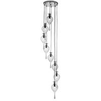 7278 8cc twirls 8 light multi drop ceiling pendant with glass shades