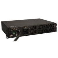 7.3kW Single-Phase Monitored PDU, 230V Outlets (12-C13, 4-C19), IEC-309 32A Blue, 12ft Cord, 2U Rack-Mount