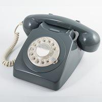 746 RETRO ROTARY DIAL PHONE in Grey