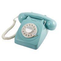 746 retro rotary dial phone in french blue