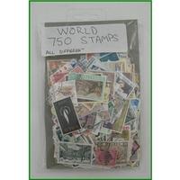 750 world stamps all different