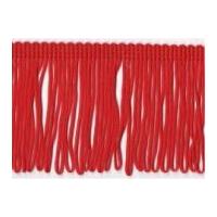 75mm Essential Trimmings Rayon Looped Fringe Trimming Red