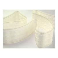 75mm cotton mix curtain tape cream