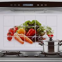 75x45cm Vegetables Pattern Oil-Proof Water-Proof Hot-Proof Kitchen Wall Sticker