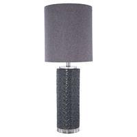 75CM UNA TABLE LAMP W GREY SHADE