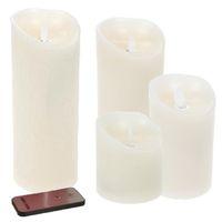 7.5cm x 12.5cm White Realistic Flickering Flame LED Candle