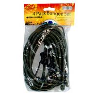75cm 4 Pack Bungee Set With Hooks
