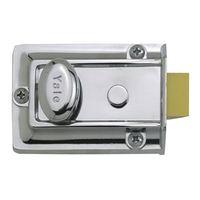 77 Traditional Nightlatch 60mm Backset Nickel Brass Finish SC Cylinder Box